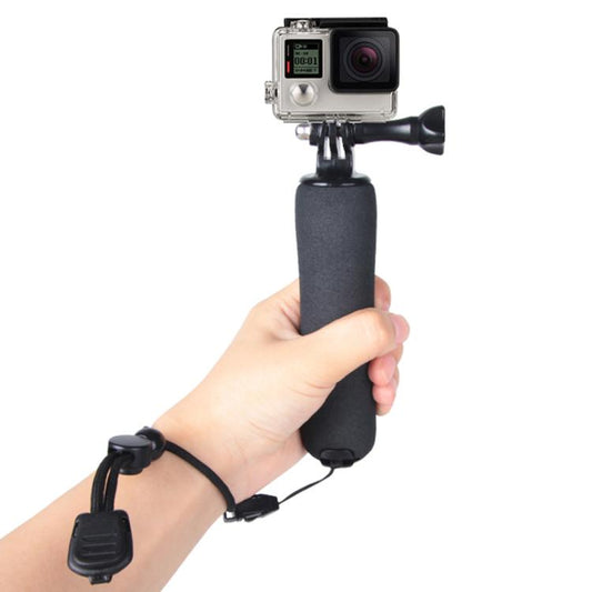 مقبض عائم من بوبر مع حزام قابل للتعديل لمنع الضياع لكاميرات GoPro وInsta360 وDJI وغيرها من كاميرات الحركة، مقبض عائم