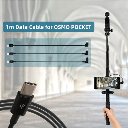 كابل Sunnylife OP-X9208 من النوع C إلى النوع C لـ DJI OSMO Pocket، الطول: 1 متر، النوع C