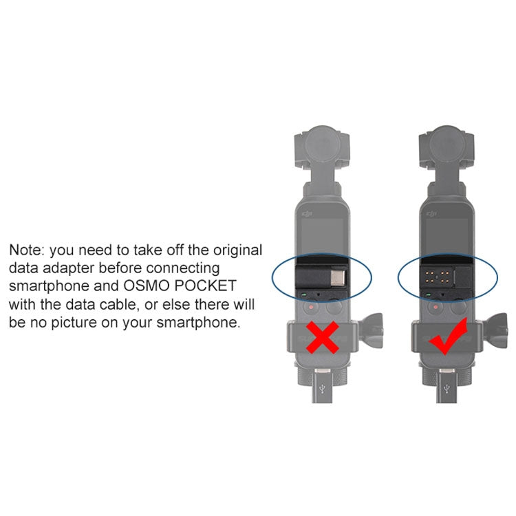 كابل Sunnylife OP-X9208 من النوع C إلى النوع C لـ DJI OSMO Pocket، الطول: 1 متر، النوع C