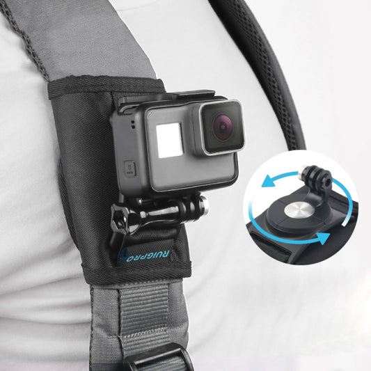 مشبك تثبيت على الظهر من RUIGPRO مزود بحلقة وخطاف مع برغي لكاميرات GoPro وInsta360 وDJI وغيرها من كاميرات الحركة، مشبك تثبيت على الظهر وخطاف مع برغي لكاميرات GoPro وInsta360 وDJI وغيرها من كاميرات الحركة