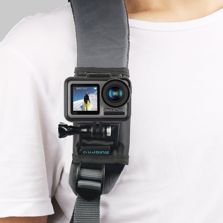 مشبك تثبيت على الظهر من RUIGPRO مزود بحلقة وخطاف مع برغي لكاميرات GoPro وInsta360 وDJI وغيرها من كاميرات الحركة، مشبك تثبيت على الظهر وخطاف مع برغي لكاميرات GoPro وInsta360 وDJI وغيرها من كاميرات الحركة