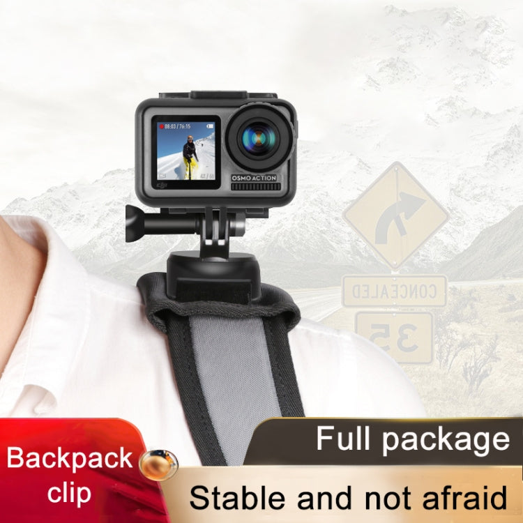 مشبك تثبيت على الظهر من RUIGPRO مزود بحلقة وخطاف مع برغي لكاميرات GoPro وInsta360 وDJI وغيرها من كاميرات الحركة، مشبك تثبيت على الظهر وخطاف مع برغي لكاميرات GoPro وInsta360 وDJI وغيرها من كاميرات الحركة