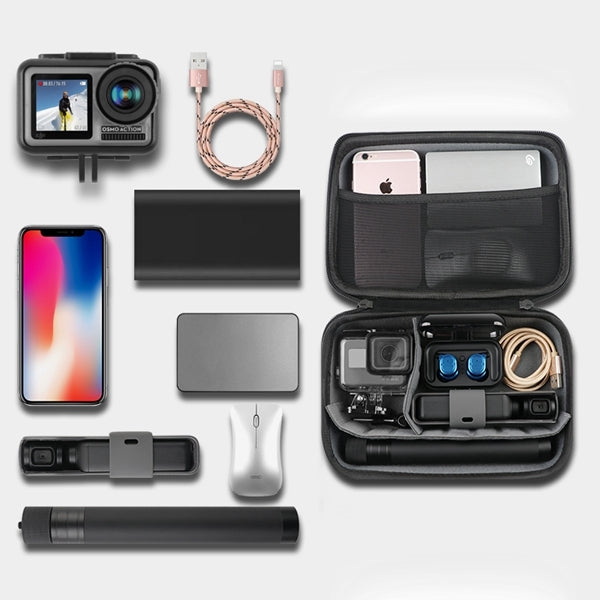 علبة RUIGPRO المحمولة المقاومة للصدمات والماء لكاميرا DJI Osmo Action، الحجم: 17.3 سم × 12.3 سم × 6.5 سم، صغيرة