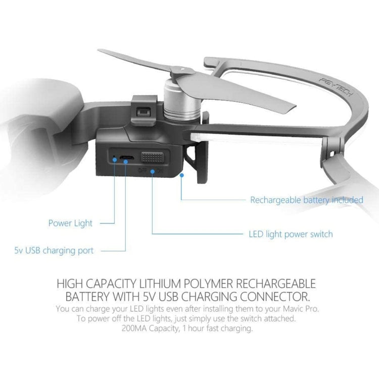 واقي مروحة PGYTECH P-UN-034 LED مطلي بالضوء لـ DJ Mavic Air، لـ DJI Mavic Air