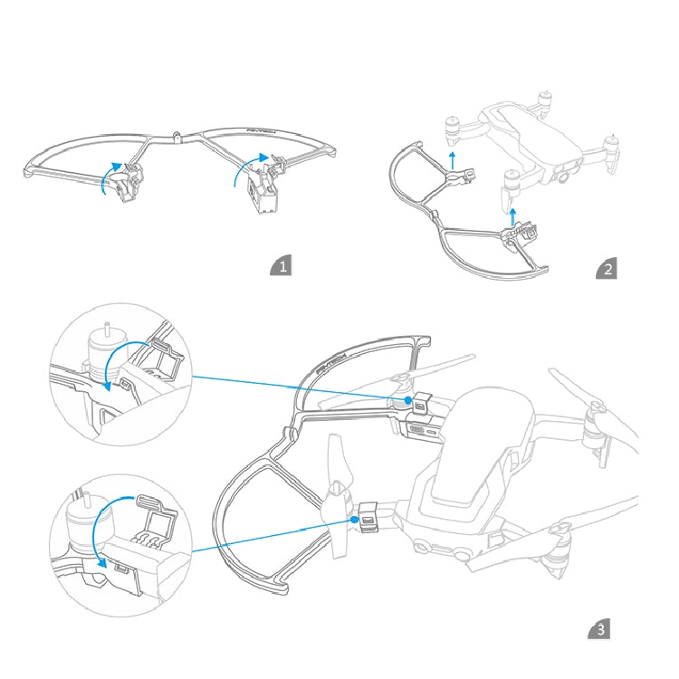 واقي مروحة PGYTECH P-UN-034 LED مطلي بالضوء لـ DJ Mavic Air، لـ DJI Mavic Air
