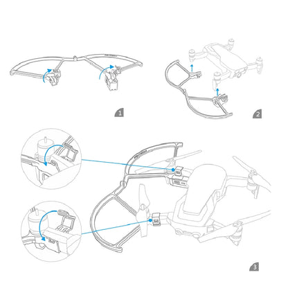 واقي مروحة PGYTECH P-UN-034 LED مطلي بالضوء لـ DJ Mavic Air، لـ DJI Mavic Air