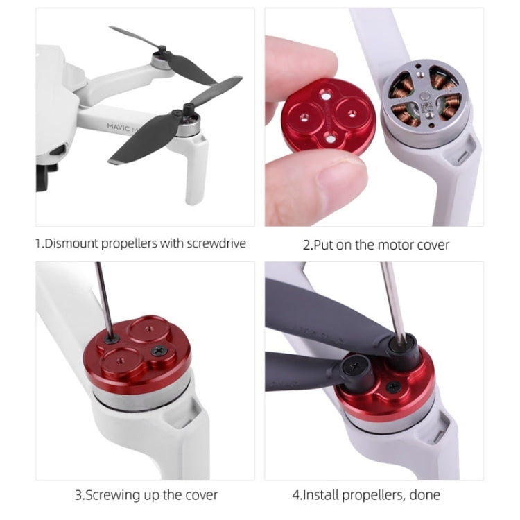 4 قطع من غطاء حماية المحرك المعدني من Sunnylife لـ DJI Mini 2