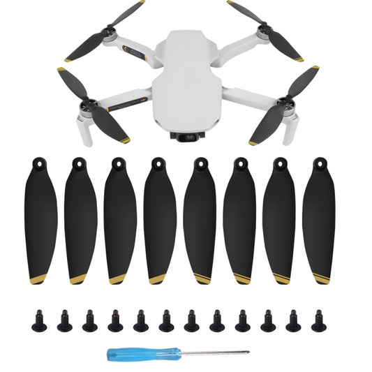 8 قطع/مجموعة مراوح Sunnylife 4726F منخفضة الضوضاء وسريعة الفك لطائرة DJI Mini 2، لطائرة DJI Mini 2 باللون الذهبي، لطائرة DJI Mini 2 باللون الفضي