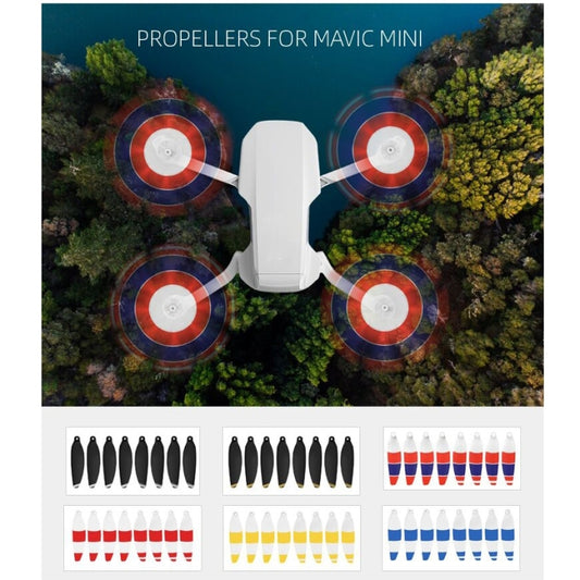 8 قطع/مجموعة مراوح Sunnylife 4726F منخفضة الضوضاء وسريعة الفك لطائرة DJI Mini 2، لطائرة DJI Mini 2 باللون الذهبي، لطائرة DJI Mini 2 باللون الفضي