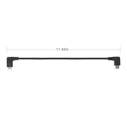 كابل بيانات RCSTQ ميكرو USB إلى 8 دبابيس من النايلون المنسوج بطول 29 سم لجهاز التحكم عن بعد DJI Mavic Mini / Air / Spark وMavic 2 Pro وZoom، وiPhone وiPad