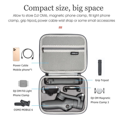 For DJI Osmo Mobile 6 STARTRC Portable Shockproof Waterproof PU Case Bag