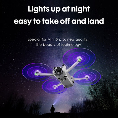For DJI Mini 4 Pro / Mavic Mini 3 Pro STARTRC 2 Pairs Color LED Flash Lamp Low Noise Propellers, For DJI Mavic Mini 3 Pro