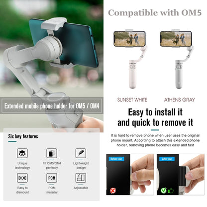 For DJI OM4 STARTRC Handheld Gimbal Quick Release Magnetic Buckle Clamp Expansion Bracket, STARTRC