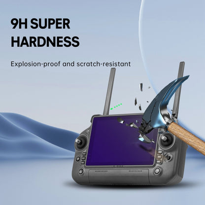 For DJI RC Plus with Screen STARTRC 2pcs Frosted Purple Eye Protection Explosion-proof Tempered Glass Film