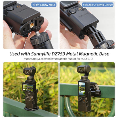 حافظة واقية قابلة للطي مع محول توسيع مزدوج الخطاف لـ DJI OSMO Pocket 3 من Sunnylife، OP3-AD748