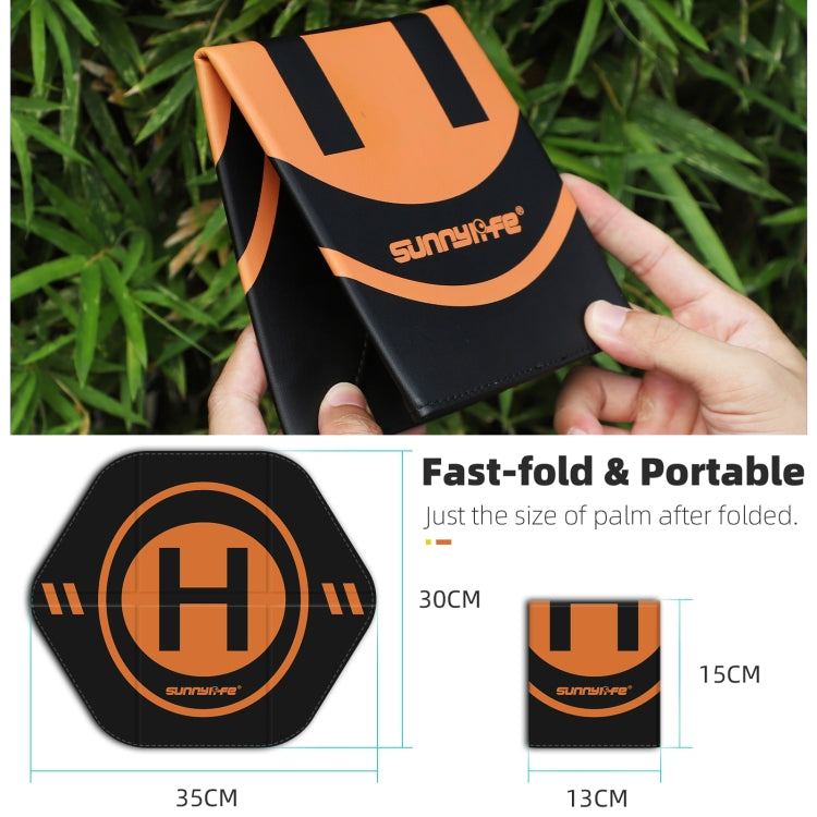 Sunnylife Drone Landing Pad 35cm Fast-Fold Double-Sided Leather Waterproof Helipad for DJI Neo / Avata 2 / Mini 4 Pro