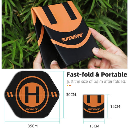 Sunnylife Drone Landing Pad 35cm Fast-Fold Double-Sided Leather Waterproof Helipad for DJI Neo / Avata 2 / Mini 4 Pro