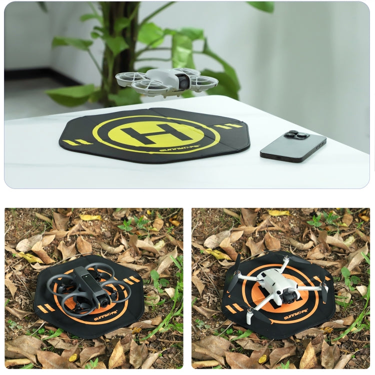 Sunnylife Drone Landing Pad 35cm Fast-Fold Double-Sided Leather Waterproof Helipad for DJI Neo / Avata 2 / Mini 4 Pro