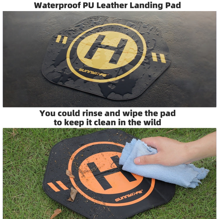 Sunnylife Drone Landing Pad 35cm Fast-Fold Double-Sided Leather Waterproof Helipad for DJI Neo / Avata 2 / Mini 4 Pro