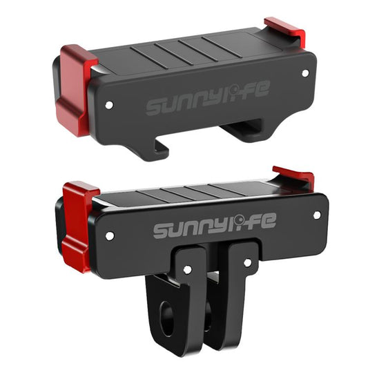 حامل تثبيت مغناطيسي سريع الفك من Sunnylife لكاميرا DJI Osmo Action 5 Pro / 4 / 3 + محول تثبيت بارد مغناطيسي، AD938+AD887