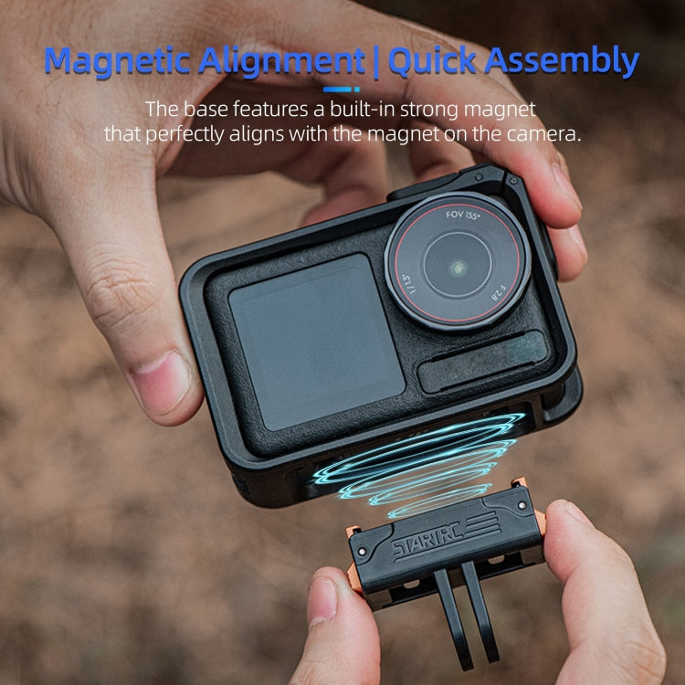 For DJI Osmo Action 5 Pro STARTRC Plastic Quick Adapter Magnetic Extension Bracket, For DJI Osmo Action 5 Pro / 4 / 3 Plastic