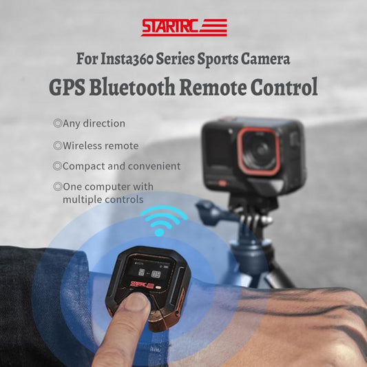 جهاز تحكم عن بعد STARTRC GPS Bluetooth لسلسلة Insta360 X4 / سلسلة Ace Pro / سلسلة GO 3S، لسلسلة Insta360 X4