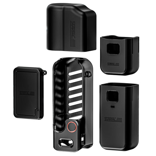 جراب STARTRC 5 في 1 من السيليكون TPU مع مقبض وعدسة وشاشة لكاميرا DJI OSMO Pocket 3، جراب 5 في 1