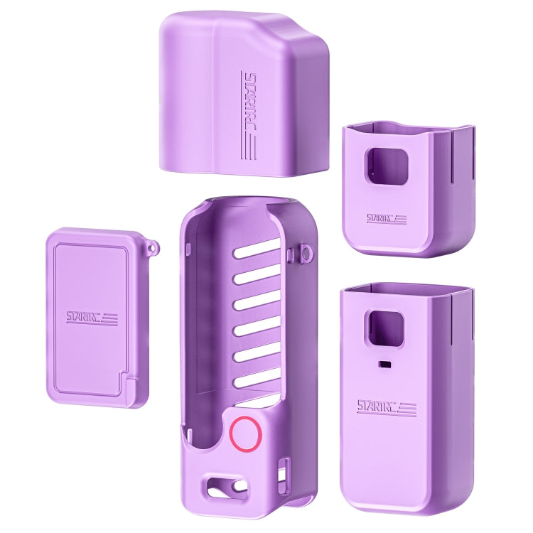 جراب STARTRC 5 في 1 من السيليكون TPU مع مقبض وعدسة وشاشة لكاميرا DJI OSMO Pocket 3، جراب 5 في 1