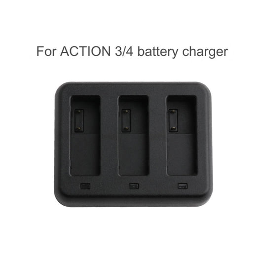 For DJI Osmo Action 4 / 3 Tri-Slot Batteries Fast Charger, 5V 2A Tri-Slot Batteries Charger