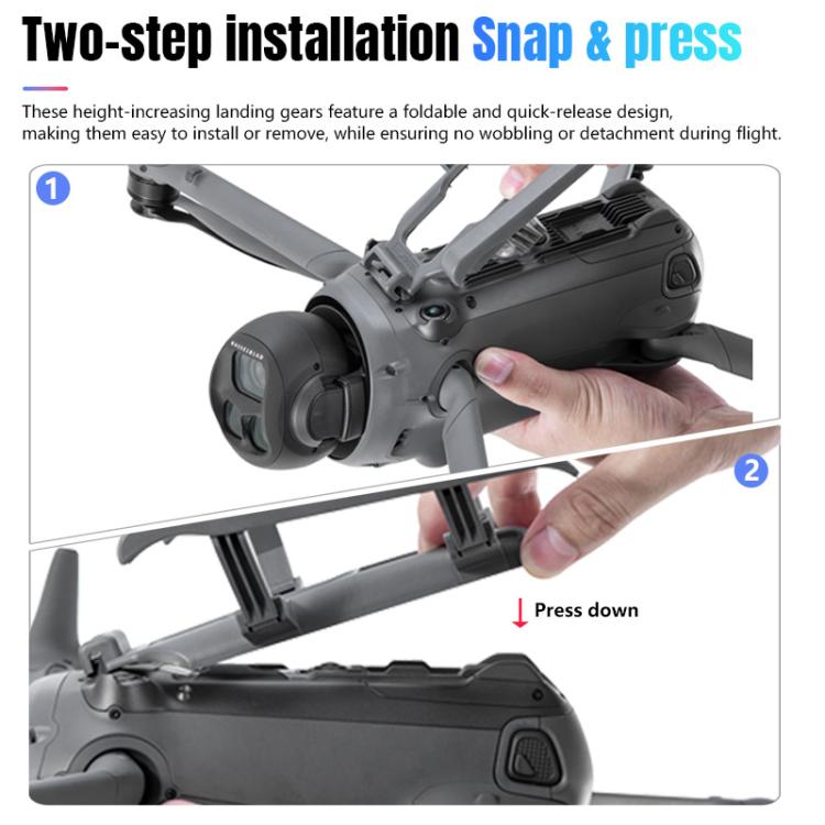 For DJI Mavic 4 Pro STARTRC Sled Anti-fall Anti-dirt Heightened Landing Gear Training Rack, For DJI Mavic 4 Pro