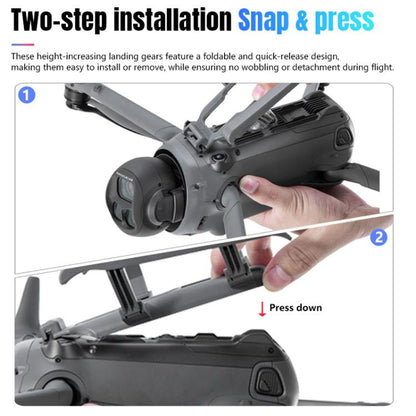 For DJI Mavic 4 Pro STARTRC Sled Anti-fall Anti-dirt Heightened Landing Gear Training Rack, For DJI Mavic 4 Pro