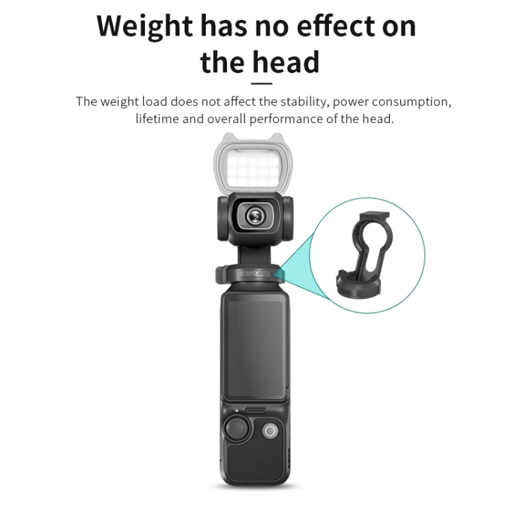 For DJI Pocket 3 STARTRC Cat-ears Magnetic Fill Light  with Holder Clip Kit, Fill Light with Holder Clip