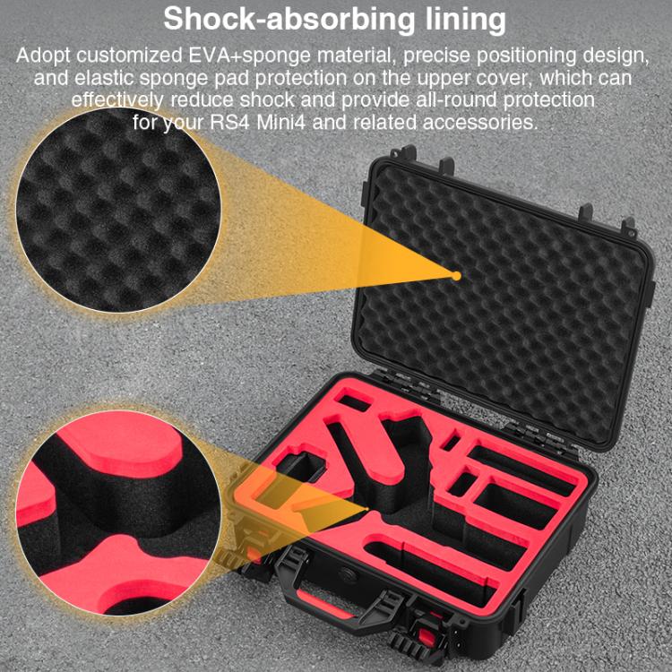 لـ DJI RS4 Mini STARTRC PP حقيبة مقاومة للماء ومضادة للصدمات صندوق تخزين محمول، لـ DJI RS 4 Mini