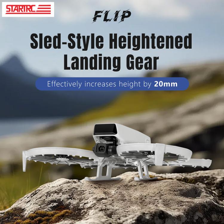 حامل تدريب معدات الهبوط المرتفع STARTRC القابل للطي والمضاد للسقوط والمضاد للأوساخ لـ DJI Flip، لـ DJI Flip