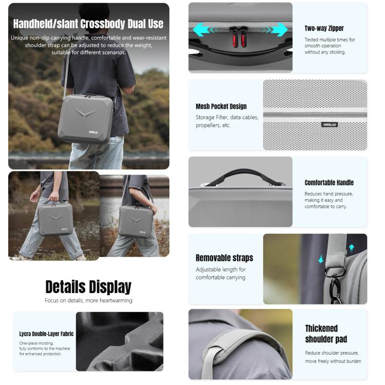 حقيبة تخزين كتف STARTRC من البولي يوريثان لطائرة DJI Mavic 4 Pro / RC Pro 2، حقيبة يد، لطائرة DJI Mavic 4 Pro / RC 2