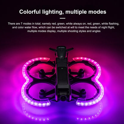 واقي مروحة LED للطائرة بدون طيار DJI Avata 2 STARTRC حلقة حماية مضادة للتصادم، لـ DJI Avata 2