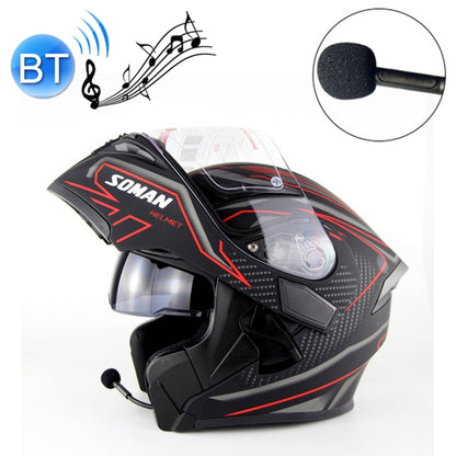 Soman 955 Skyeye Motorcycle Full / Open Face Bluetooth Helmet Headset Full Face, Supports Answer / Hang Up Calls