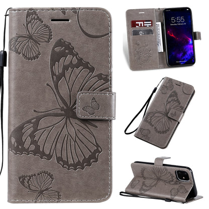 Pressed Printing Butterfly Pattern Horizontal Flip PU Leather Case with Holder & Card Slots & Wallet & Lanyard, For iPhone 11 Pro, For iPhone 11, For iPhone 11 Pro Max, For OPPO A1K / C2, For Vivo Y93 / Y91 / Y95, For Huawei P20 Lite 2019 / Nova 5i