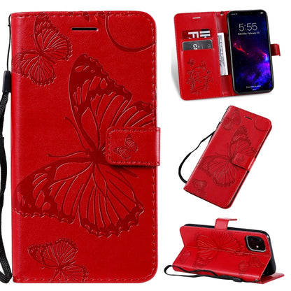 Pressed Printing Butterfly Pattern Horizontal Flip PU Leather Case with Holder & Card Slots & Wallet & Lanyard, For iPhone 11 Pro, For iPhone 11, For iPhone 11 Pro Max, For OPPO A1K / C2, For Vivo Y93 / Y91 / Y95, For Huawei P20 Lite 2019 / Nova 5i