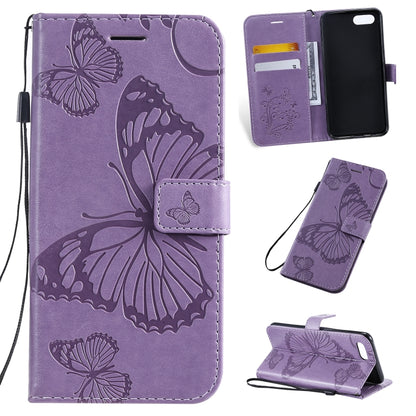 Pressed Printing Butterfly Pattern Horizontal Flip PU Leather Case with Holder & Card Slots & Wallet & Lanyard, For iPhone 11 Pro, For iPhone 11, For iPhone 11 Pro Max, For OPPO A1K / C2, For Vivo Y93 / Y91 / Y95, For Huawei P20 Lite 2019 / Nova 5i
