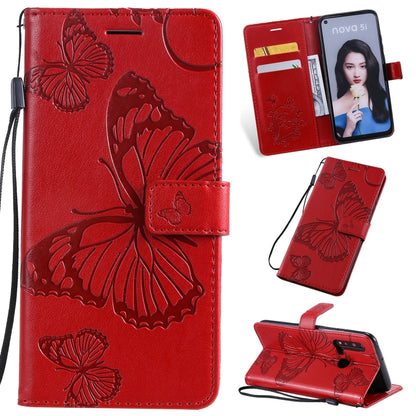 Pressed Printing Butterfly Pattern Horizontal Flip PU Leather Case with Holder & Card Slots & Wallet & Lanyard, For iPhone 11 Pro, For iPhone 11, For iPhone 11 Pro Max, For OPPO A1K / C2, For Vivo Y93 / Y91 / Y95, For Huawei P20 Lite 2019 / Nova 5i