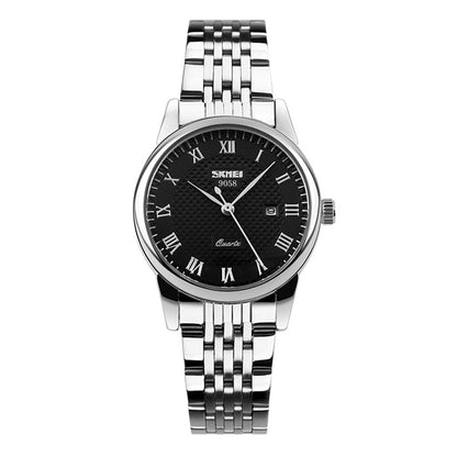 SKMEI 9058 Multifunctional Outdoor Fashion Waterproof Steel Strip Quartz Wrist Watch