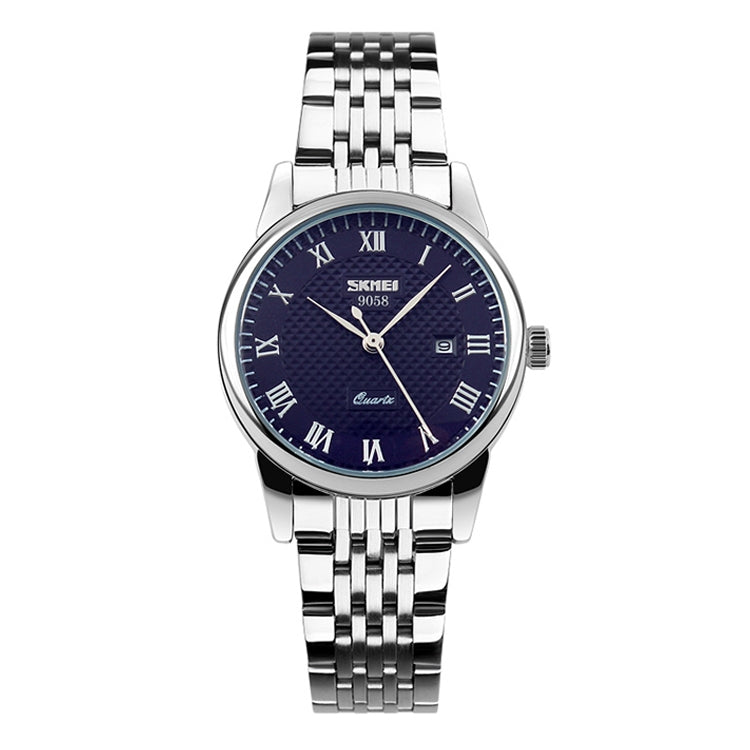 SKMEI 9058 Multifunctional Outdoor Fashion Waterproof Steel Strip Quartz Wrist Watch