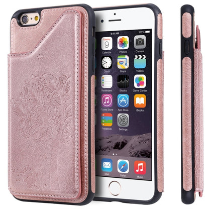 Cat Tree Embossing Pattern Shockproof Protective Case with Card Slots & Photo Frame, For iPhone 6 Plus, For iPhone 6, For iPhone 7 / 8, For iPhone 7 Plus / 8 Plus, For iPhone X, For iPhone XR, For iPhone XS Max, For iPhone XS
