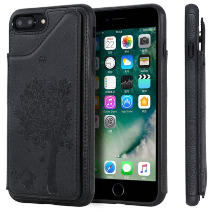 Cat Tree Embossing Pattern Shockproof Protective Case with Card Slots & Photo Frame, For iPhone 6 Plus, For iPhone 6, For iPhone 7 / 8, For iPhone 7 Plus / 8 Plus, For iPhone X, For iPhone XR, For iPhone XS Max, For iPhone XS