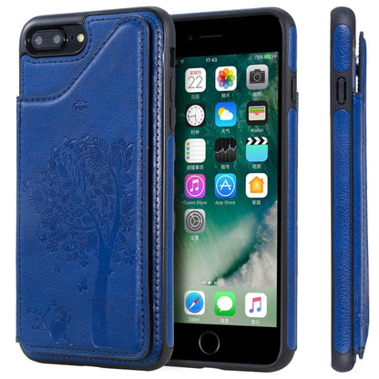Cat Tree Embossing Pattern Shockproof Protective Case with Card Slots & Photo Frame, For iPhone 6 Plus, For iPhone 6, For iPhone 7 / 8, For iPhone 7 Plus / 8 Plus, For iPhone X, For iPhone XR, For iPhone XS Max, For iPhone XS