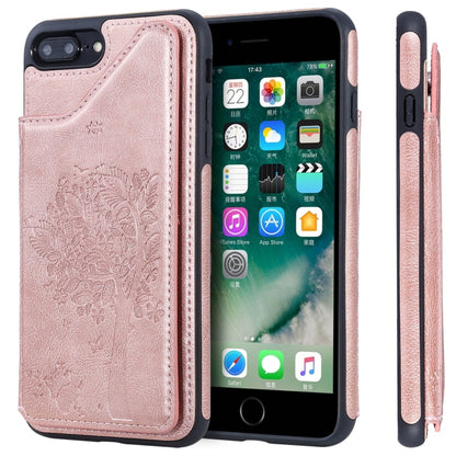 Cat Tree Embossing Pattern Shockproof Protective Case with Card Slots & Photo Frame, For iPhone 6 Plus, For iPhone 6, For iPhone 7 / 8, For iPhone 7 Plus / 8 Plus, For iPhone X, For iPhone XR, For iPhone XS Max, For iPhone XS