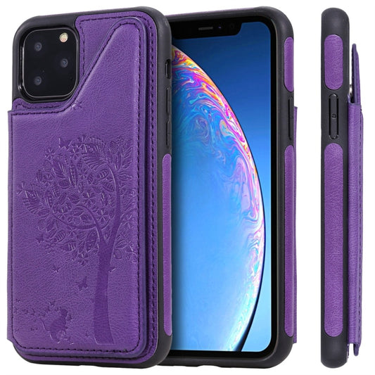 Cat Tree Embossing Pattern Shockproof Protective Case with Card Slots & Photo Frame, For iPhone 11 Pro, For iPhone 11, For iPhone 11 Pro Max, For Galaxy A50, For Galaxy Note 8, For Galaxy Note 9, For Galaxy Note 10+, For Galaxy Note 10