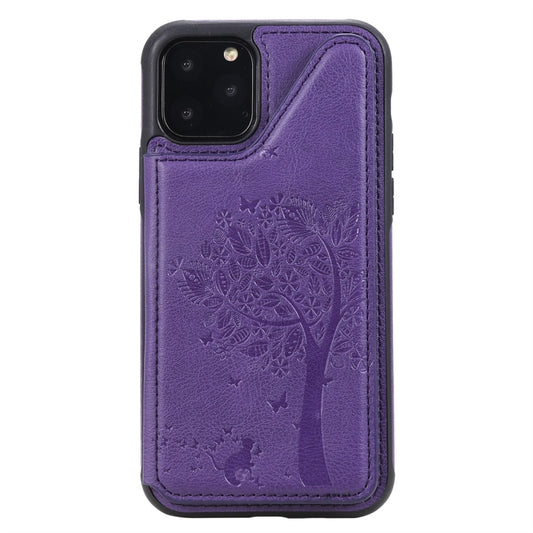 Cat Tree Embossing Pattern Shockproof Protective Case with Card Slots & Photo Frame, For iPhone 11 Pro, For iPhone 11, For iPhone 11 Pro Max, For Galaxy A50, For Galaxy Note 8, For Galaxy Note 9, For Galaxy Note 10+, For Galaxy Note 10