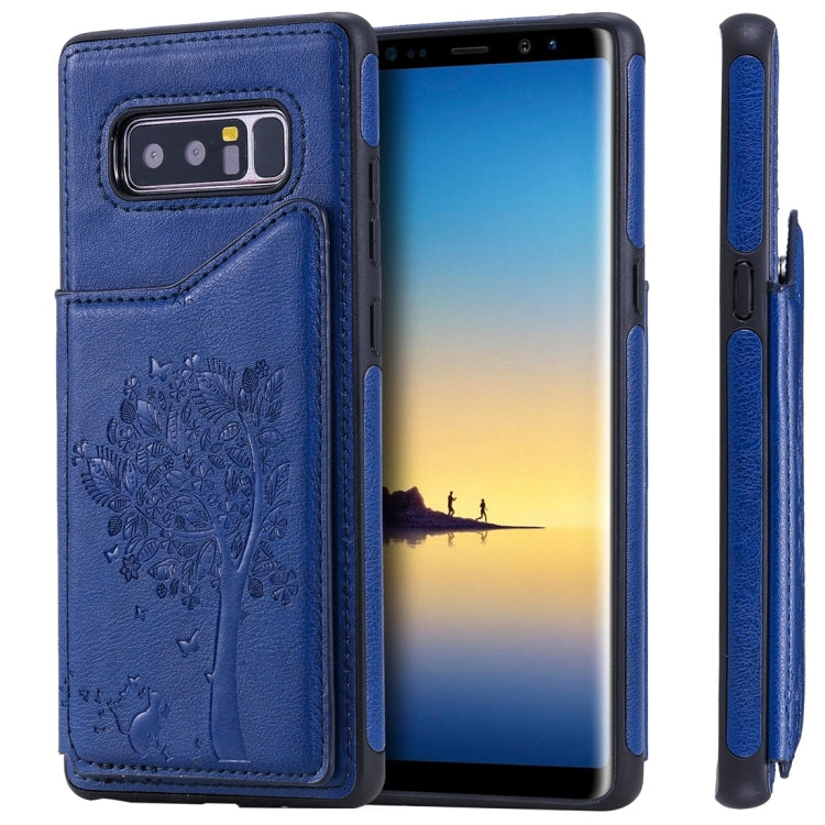 Cat Tree Embossing Pattern Shockproof Protective Case with Card Slots & Photo Frame, For iPhone 11 Pro, For iPhone 11, For iPhone 11 Pro Max, For Galaxy A50, For Galaxy Note 8, For Galaxy Note 9, For Galaxy Note 10+, For Galaxy Note 10